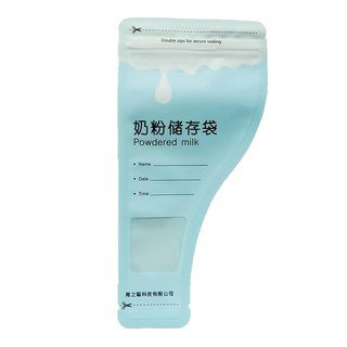 外出攜帶奶粉儲存袋 咬合密封設計 保持乾燥 小口出料 藍色, 60個, 1組