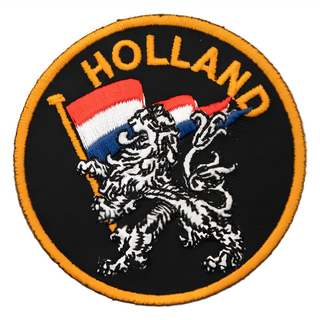A-ONE 匯旺 地標造型刺繡 國旗 獅子 7.5 x 6 CM 台灣製, NO.139 荷蘭荷蘭, 1個