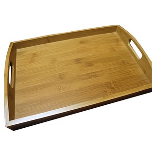 雙耳竹托盤 尺寸 碳化竹, 中長(42 x 29cm), 1個