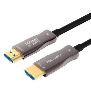POLYWELL 寶利威爾 HDMI AOC光纖線 2.0版, 20m, PW15-W60-Q020, 1條