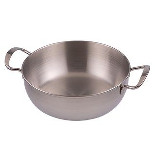 王樣 304特厚火鍋 24cm - 家用不鏽鋼 導熱均勻 雙耳設計, B11024, 1個