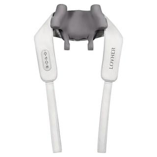 LOVHER 樂禾製品 鬆頸帶 免手持肩頸按摩器, LH-AZ039, 白灰色