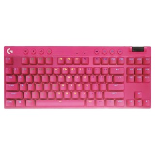 Logitech 羅技 G PRO X 藍牙機械式 TKL鍵盤, 魅力桃, 1個, G PRO X LIGHTSPEED TKL, 茶軸