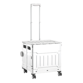 萬用折疊購物車 萬向輪 75L 3檔把手高度調節 5秒快速折疊, 灰色, 1個