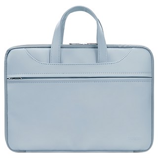 baona 包納 OMG 180°全開合/行李箱拉桿帶設計 PU皮質手提筆電包 13/13.3/14吋, 天空藍, 1個