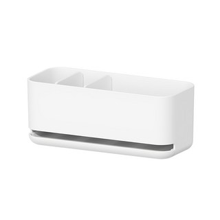LEYIX 壁掛式可調分隔收納盒, 1個, 白色
