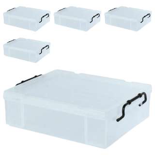 KEYWAY 聯府 耐久15型整理箱, 透明色, 5個