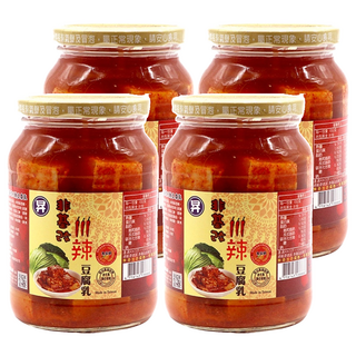 正昇 非基改川辣豆腐乳, 810g, 4罐