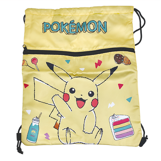 SHIERN-CHIU 廣億實業 寶可夢POKÉMON束口後背袋 聚酯纖維, 30 x 40cm, 皮卡丘