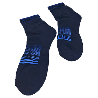 ELLE HOMME 艾青 漸層流線足弓運動襪 2雙 Set 棉82%, 丈青色, 1組