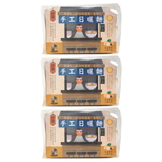 珍田生機 手工日曬麵，黃金蕎麥山藥口味，非油炸，不含防腐劑、香料, 600g, 3包
