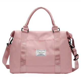 Sunday Life 大容量粉色防潑水行李袋 收納袋 購物袋, 48 x 16 x 39cm, 粉色, 1個