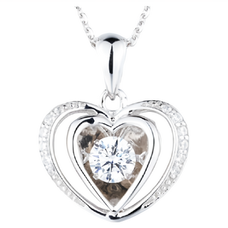 Crossfor 日本進口主鑽 Dancing Stone系列 純銀懸浮閃動項鍊