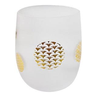 Caldo 卡朵生活 M225 玻璃水杯/酒杯, 霧面金沙, 1個