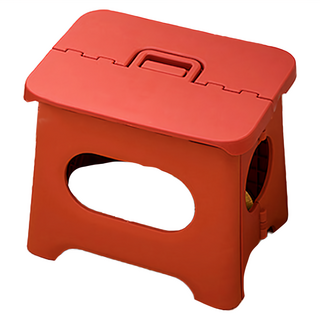 Mega 日式極簡攜帶摺疊凳 2個 PP塑料 26x20x22公分, 紅色, 1組