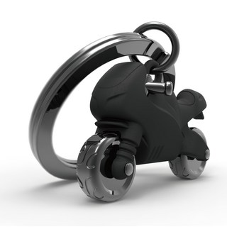 Metalmorphose 鑰匙圈 消光黑摩托車, 1個