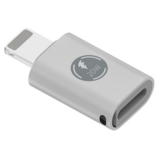 YORI CAR 優里 Type-C母轉Lightning公轉接頭 白色, 1個