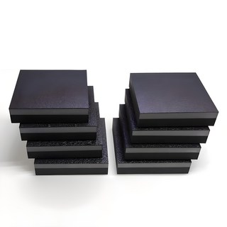 DYENTECH 高硬度雙層防震隔音墊, 黑色, 8個