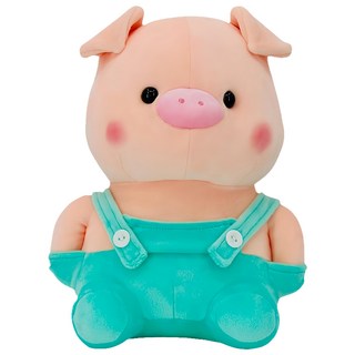 粉屁豬娃娃 填充玩具 適用年齡三歲以上, 28cm, 藍綠色, 1個