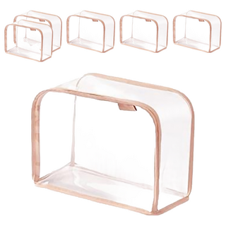 美得像專櫃 立體透明包包收納袋 B, 粉色, 6個