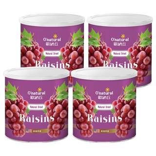 O'natural 歐納丘 美國加州天然葡萄乾, 360g, 4罐