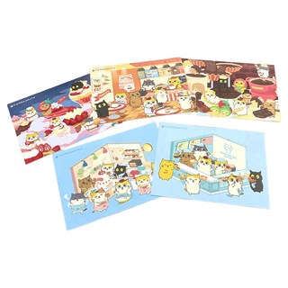 黃阿瑪的後宮生活 後宮美食家明信片 Set 5個 10.5 x 14.8 cm 台灣製, 後宮美食家B款 多色