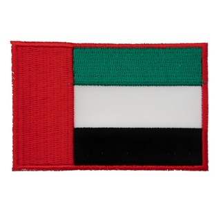 A-ONE 匯旺 刺繡布貼 3個 Set 8x5cm, 阿拉伯聯合大公國國旗 紅色 + 綠色 + 白色 + 黑色