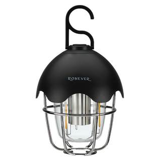 RONEVER 充電式松果露營燈 附說明書 + 充電線 PA003 106 x 106 x 176mm 203g, 黑色, 1盒