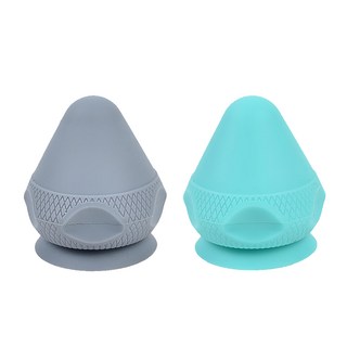 LEADER X 吸盤手持2合1筋膜球2件組 手持按摩 筋膜放鬆 舒緩疲勞, 1組, 灰色 + 綠色