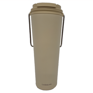 LocknLock 樂扣樂扣 微笑騎士不鏽鋼隨行杯 掀蓋款, 蜂蜜奶油黃, 750ml, 1個