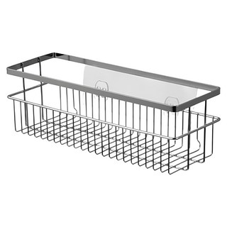 comet 黏貼式浴室置物架, 銀色, 1個