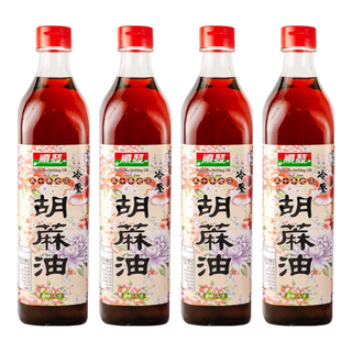 順發油品 冷壓胡麻油, 520ml, 4瓶