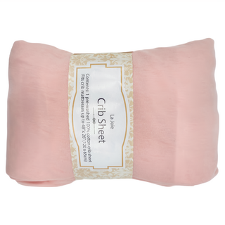 La Joie 喬依思 Rockland中床床包 100%純棉 彈性床包, M(120 x 65cm), 素粉色, 1件