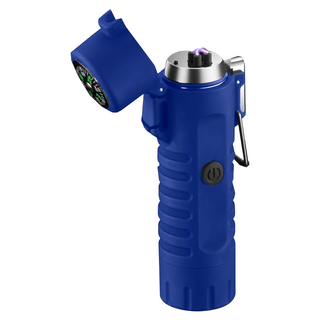 Ad-Forest 三合一多功能電弧脈衝打火機 堅固耐用 防水外殼, 藍色, 1個