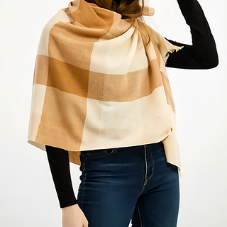 KissDiamond 英倫學院保暖羊毛披肩圍巾 35%粘膠纖維+31%聚酯纖維+綿羊毛29%+5%聚丙烯腈