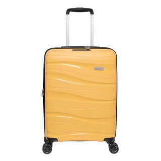 PARTAKE BREEZE 拉鍊箱 可登機 TSA海關密碼鎖 雙排飛機輪 PP塑膠, 20吋, 黃色