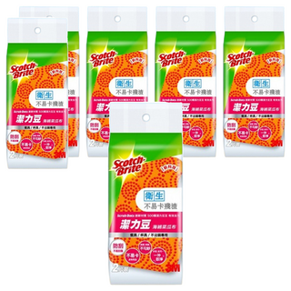 3M Scotch-Brite 百利 潔力豆海綿菜瓜布 餐具杯具不沾鍋專用, 2片, 6包