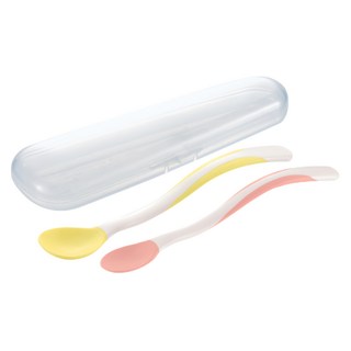 Richell 利其爾 TLI柔軟離乳湯匙套裝 柔軟匙面 附收納盒, 1組