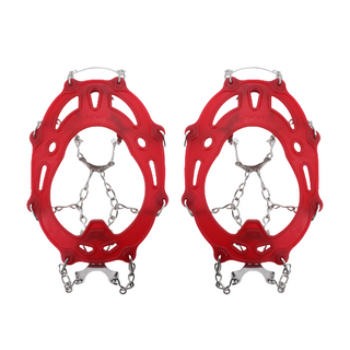 comet 戶外防滑鍊爪 附魔鬼氈 2個 + 收納袋, 紅色
