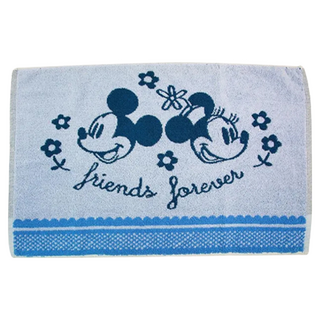LIFE 來福牌 DISNEY 快樂花園浴墊 250G 100%棉 台灣製, 71 x 46cm, 藍色, 1個