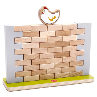 Classic WORLD 客來喜德國經典木玩母雞疊疊樂 兒童益智玩具 訓練手眼協調 親子互動遊戲, 1組