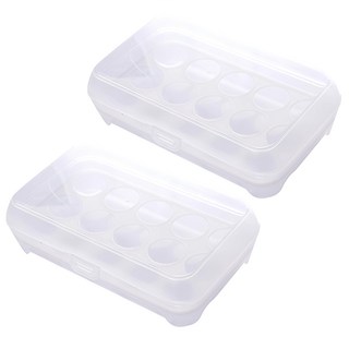 Block Mart 15格雞蛋收納盒 2個 白色, 24 x 15 x 7cm