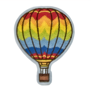 Hi 你好 刺繡貼紙, 台灣製造, 熱氣球上紅, 1張