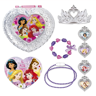 Disney Princesses 迪士尼公主 心型皇冠飾品寶盒組, 迪士尼公主 多色, 1個