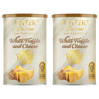 HUNTER'S gourmet 亨特 手工洋芋片 白松露&起司味, 150g, 100%葵花油手工烹調, 2罐