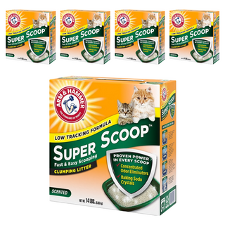 ARM&HAMMER 超凝結貓砂 低粉塵 添加小蘇打, 清香味, 6.35kg, 5盒
