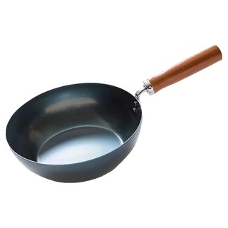 藤田金屬 INITIAL 職人深型鐵炒鍋 IH爐可用 日本製, 1個, 24cm