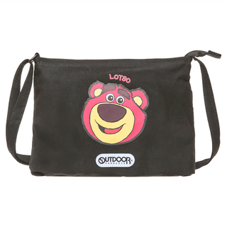 OUTDOOR PRODUCTS 迪士尼Disney 熊抱哥帆布側背包 ODY22L06BK, 黑色