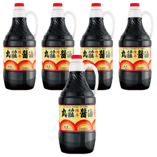 丸莊醬油 陳年醬油, 為豆麥釀造, 口味甘醇, 不含防腐劑, 1.6L, 5瓶