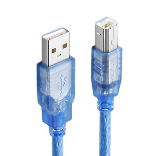 Bravo-U USB 2.0 傳真機印表機連接線 A公對B公-(透藍5米) - 2條, 5m, 透藍色